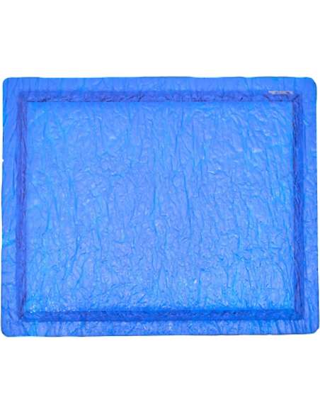 Christian Dior ,Plateau PLEXIGLASS GIVRÉ bleu , circa 1980 -Bozaart