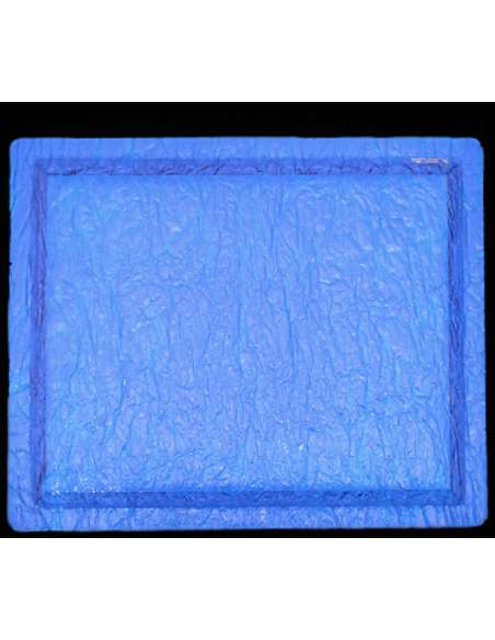 Christian Dior ,Plateau PLEXIGLASS GIVRÉ bleu , circa 1980 -Bozaart