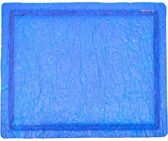 Christian Dior, frosted blue plexiglass tray, circa 1980