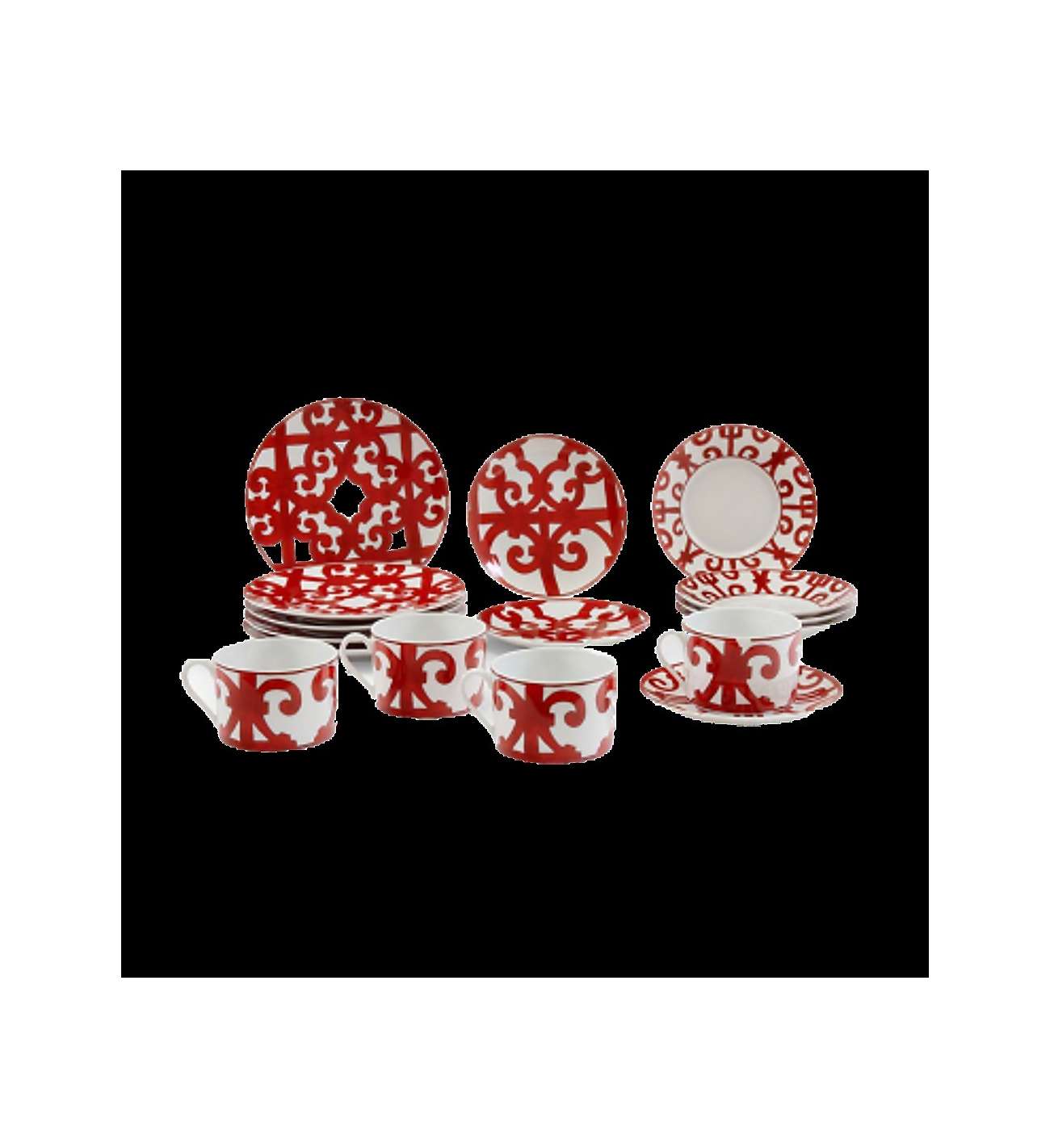 HERMES Paris - Ensemble en porcelaine... HERMES Paris - Ensemble en porcelaine "Balcon du Guadalquivir"