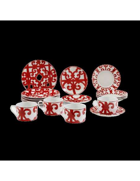 HERMES Paris - Ensemble en porcelaine "Balcon du Guadalquivir" -Bozaart