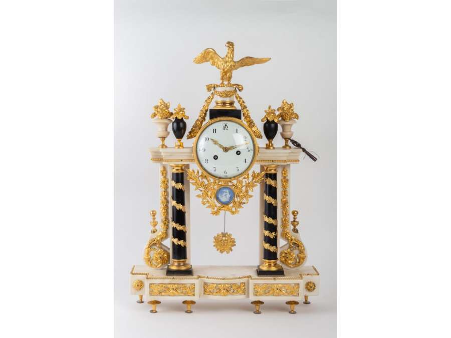 A Louis XVI period (1774 - 1793) portico clock - 18th century.