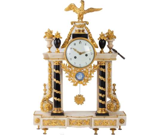 A Louis XVI period (1774 - 1793) portico clock - 18th century.