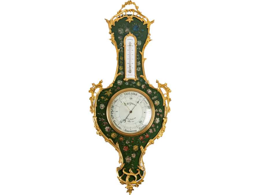 A Napoleon III period (1851 - 1870) Barometer - Thermometer. 19th century.