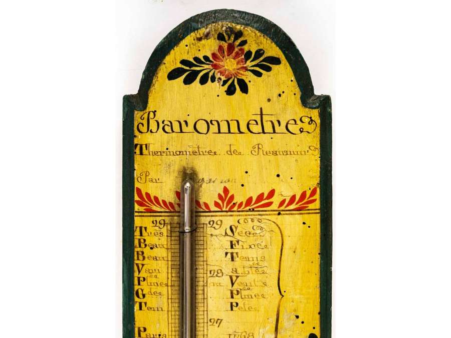 Baromètre-thermomètre d'époque Louis XVI (1774 / 1793). XVIIIème siècle.