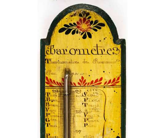 Baromètre-thermomètre d'époque Louis XVI (1774 / 1793). XVIIIème siècle.