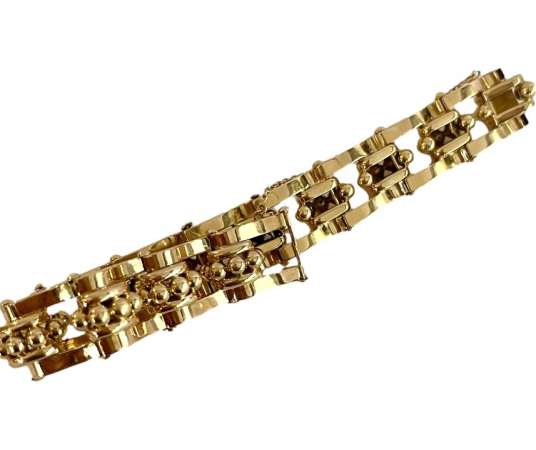 Bracelet en or rose Art-Déco