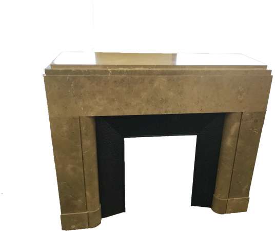Pretty antique art deco period - fireplace in lunel marble