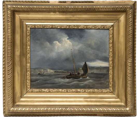 Oil On Canvas By Johnson - Marine Paintings