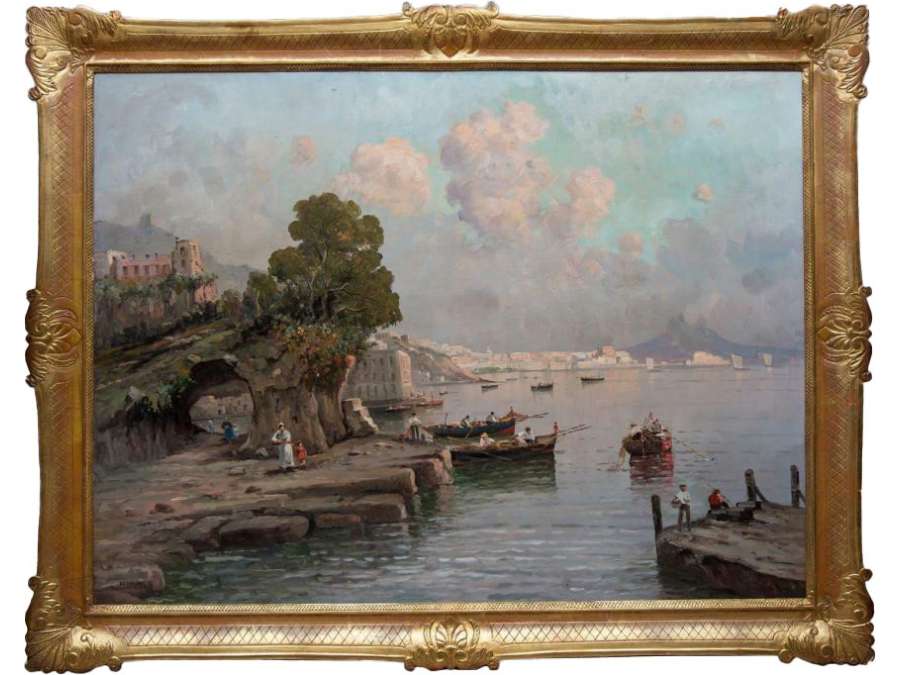 View Of The Bay Of Naples - Nicolas De Corsi