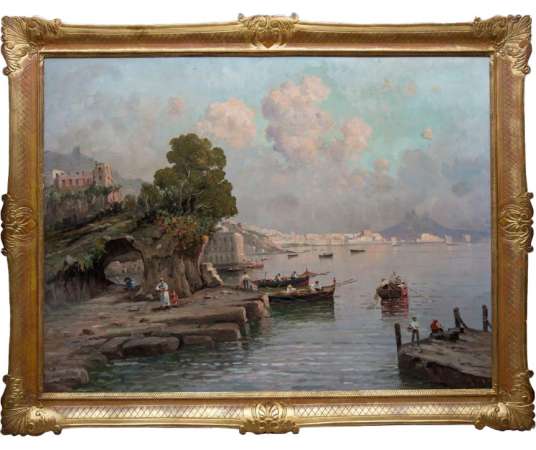 View Of The Bay Of Naples - Nicolas De Corsi