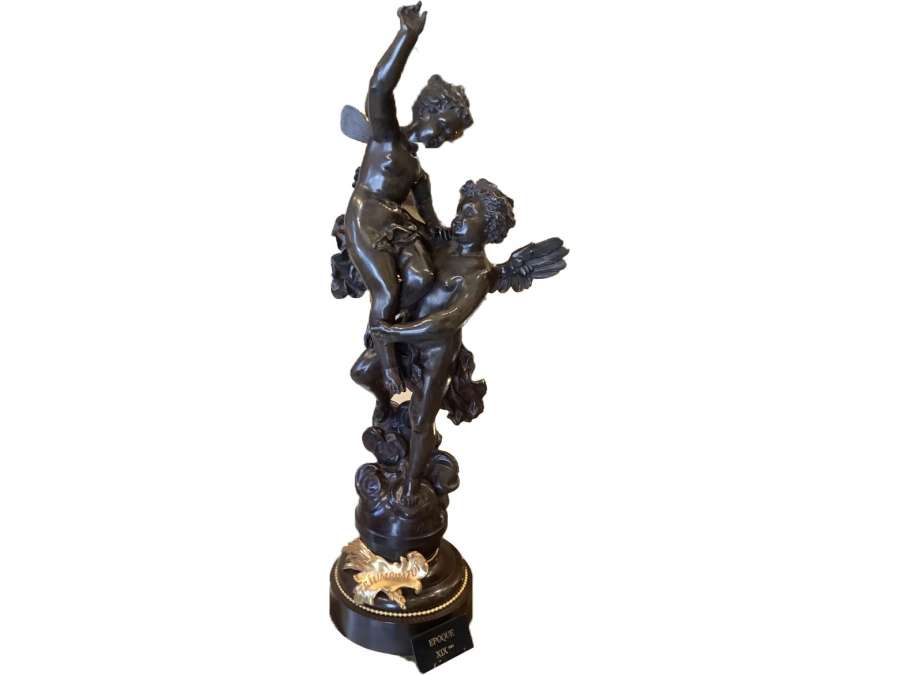 Statue triumphtor en bronze+ XIXe siècle de style Napoleon III