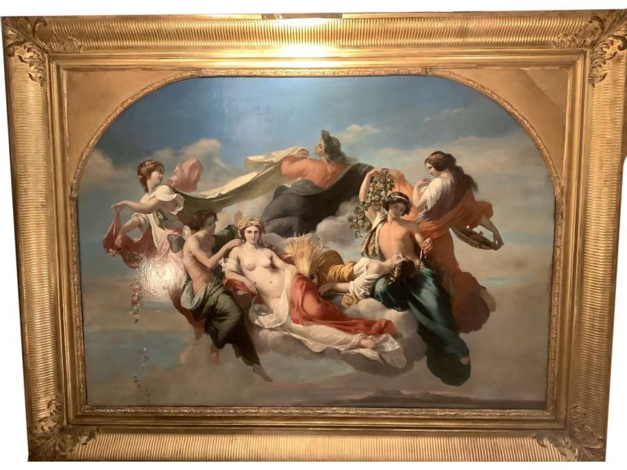 Large Painting By Omer Charlet (1809-1882)