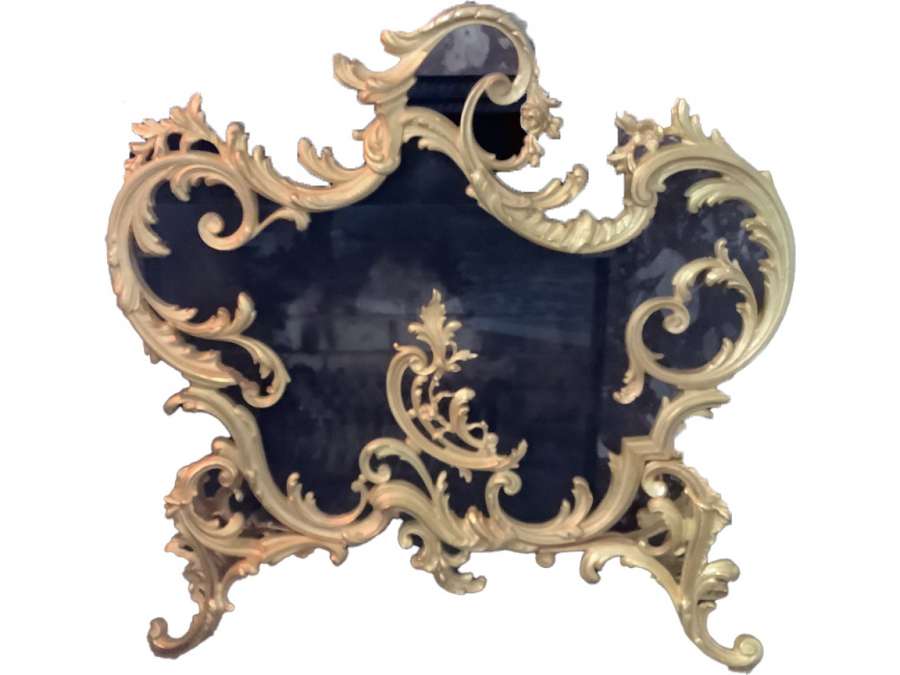 Pare Feu Bronze Doré Style Louis XV époque Fin 19éme Siecle