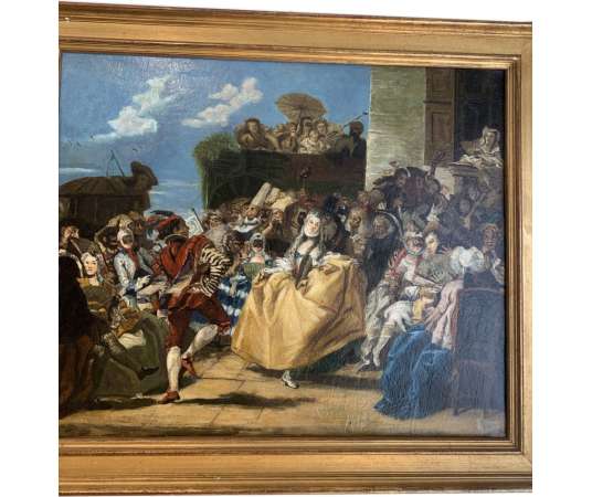 Follower Painting Of Pietro Longhi Italian Painter From 18th Century