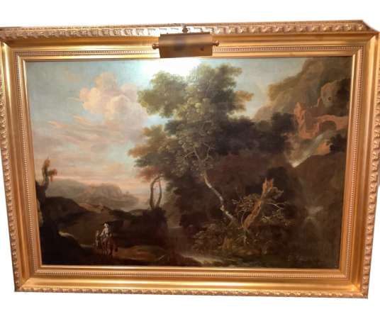 Painting From 18th Century Dutch Landscape